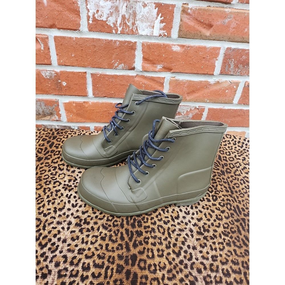Hunter Amy Green Lace Up Ankle Boots US 9 Womens - Picture 2 of 8